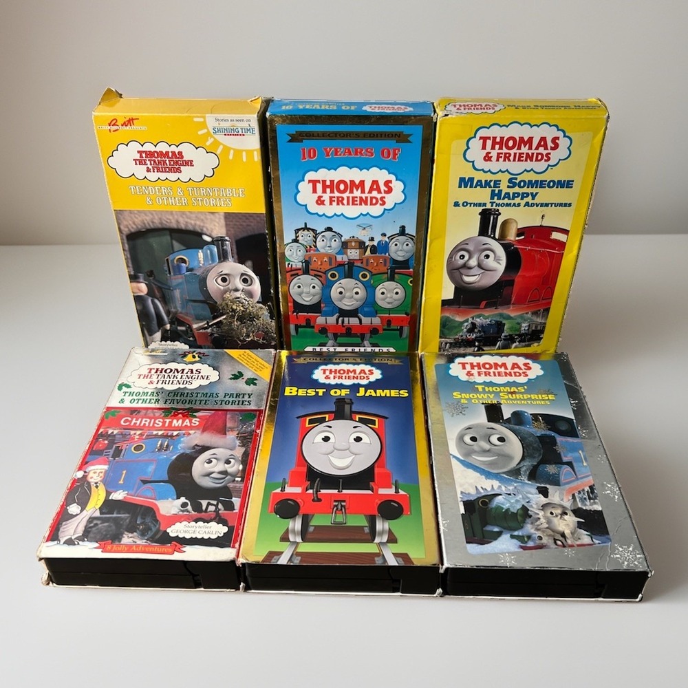 Thomas & Friends VHS [Lot of 6] Vintage PBS Thomas Adventures Mix Tested Working